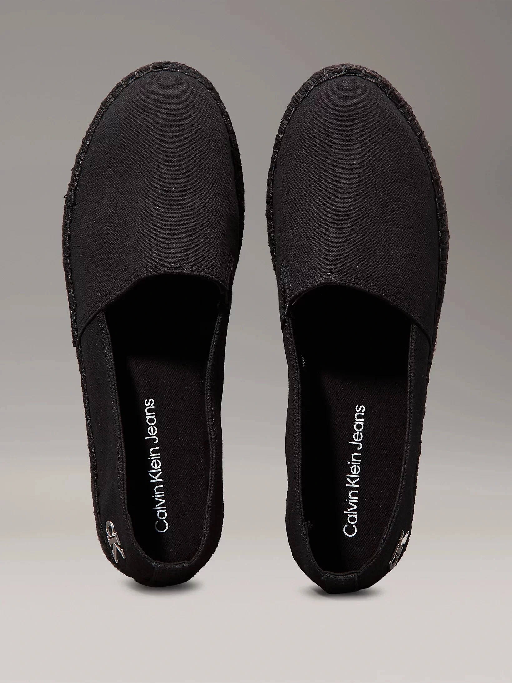 Calvin   Klein Kadın  Siyah Tuval Platform Espadril Babet