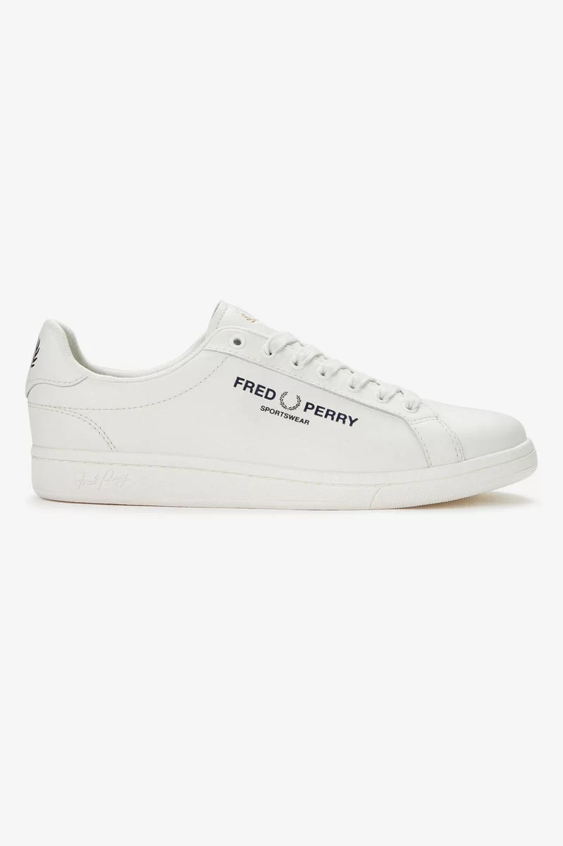 Fred Perry Erkek Beyaz Logo Detaylı Sneaker