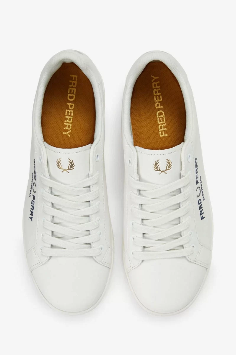 Fred Perry Erkek Beyaz Logo Detaylı Sneaker