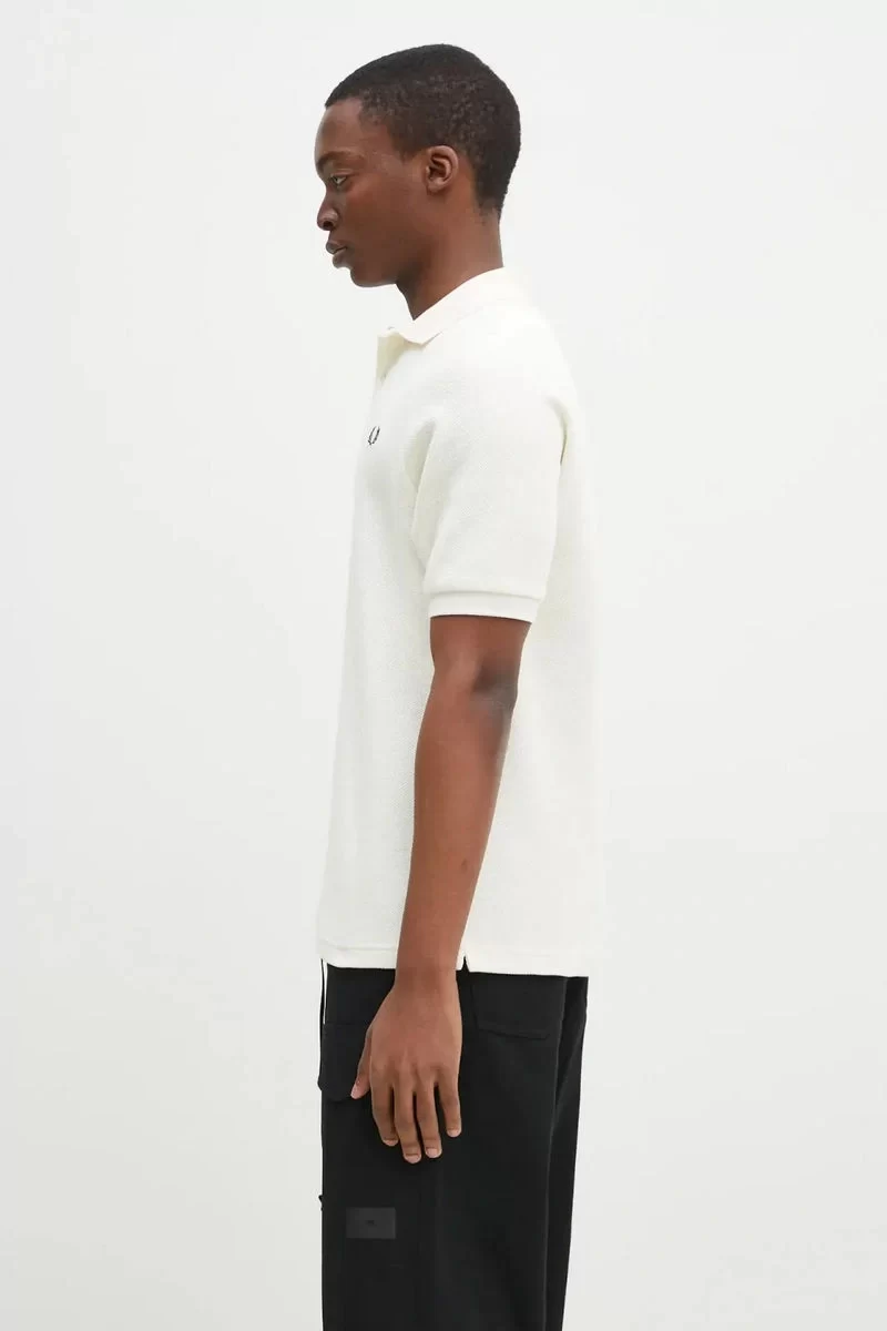 Fred Perry Erkek Ekru Logo Detaylı Polo Yaka T-shirt M9885-560