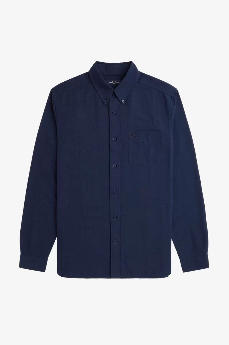 Fred Perry Erkek Lacivert Logolu Oxford Gömlek M5516-X86