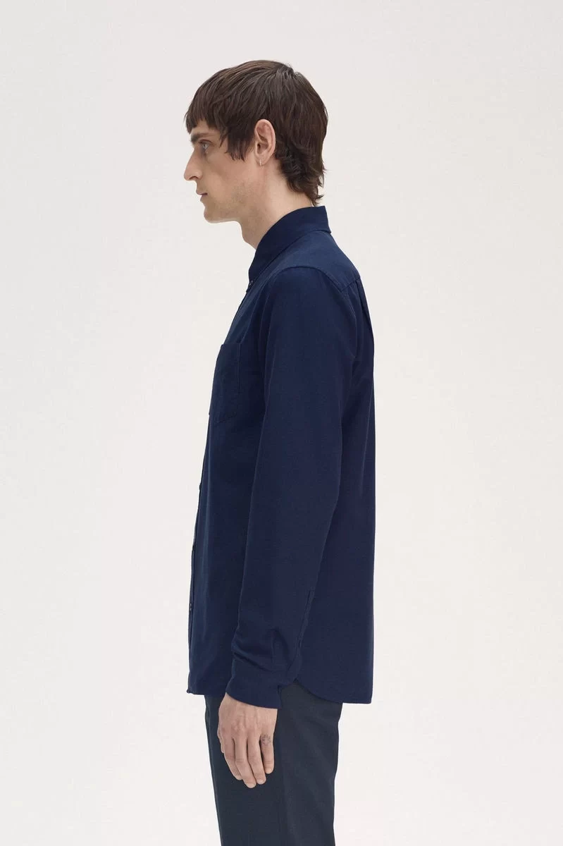Fred Perry Erkek Lacivert Logolu Oxford Gömlek M5516-X86