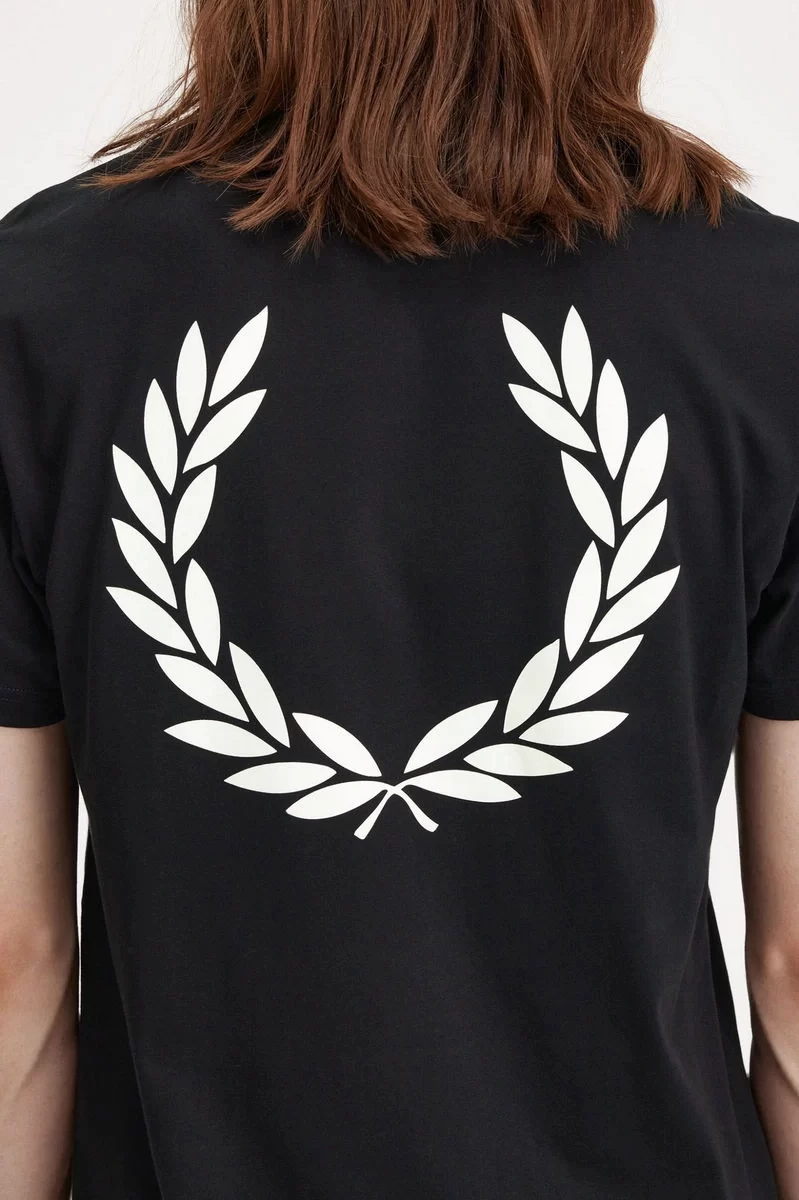 Fred Perry Erkek Siyah Logo Detaylı T-shirt M7784-102