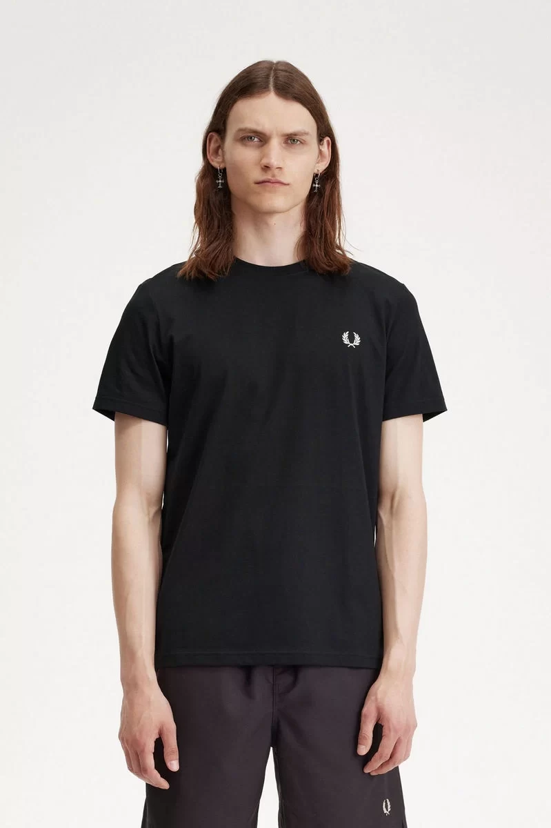 Fred Perry Erkek Siyah Logo Detaylı T-shirt M7784-102