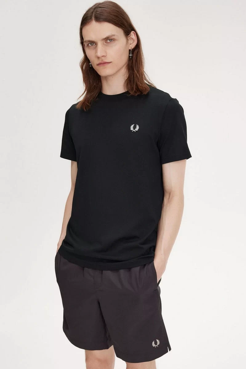 Fred Perry Erkek Siyah Logo Detaylı T-shirt M7784-102