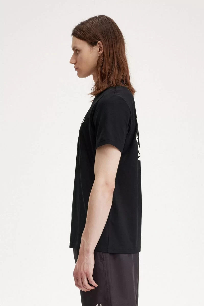 Fred Perry Erkek Siyah Logo Detaylı T-shirt M7784-102