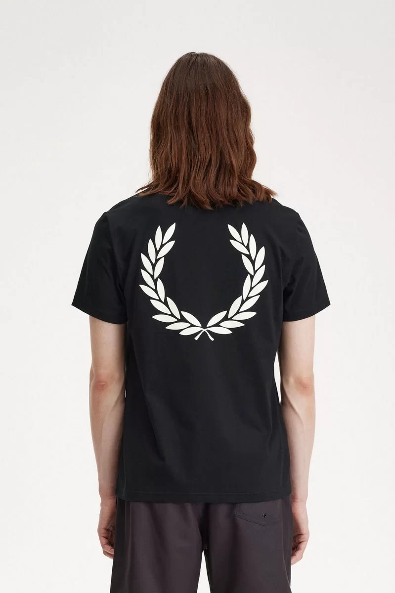 Fred Perry Erkek Siyah Logo Detaylı T-shirt M7784-102