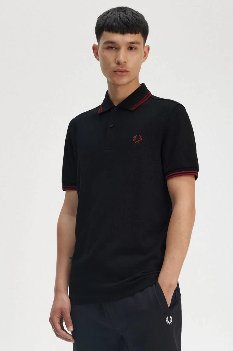 Fred Perry Erkek Siyah Polo Yaka T-shirt M3600-Y42