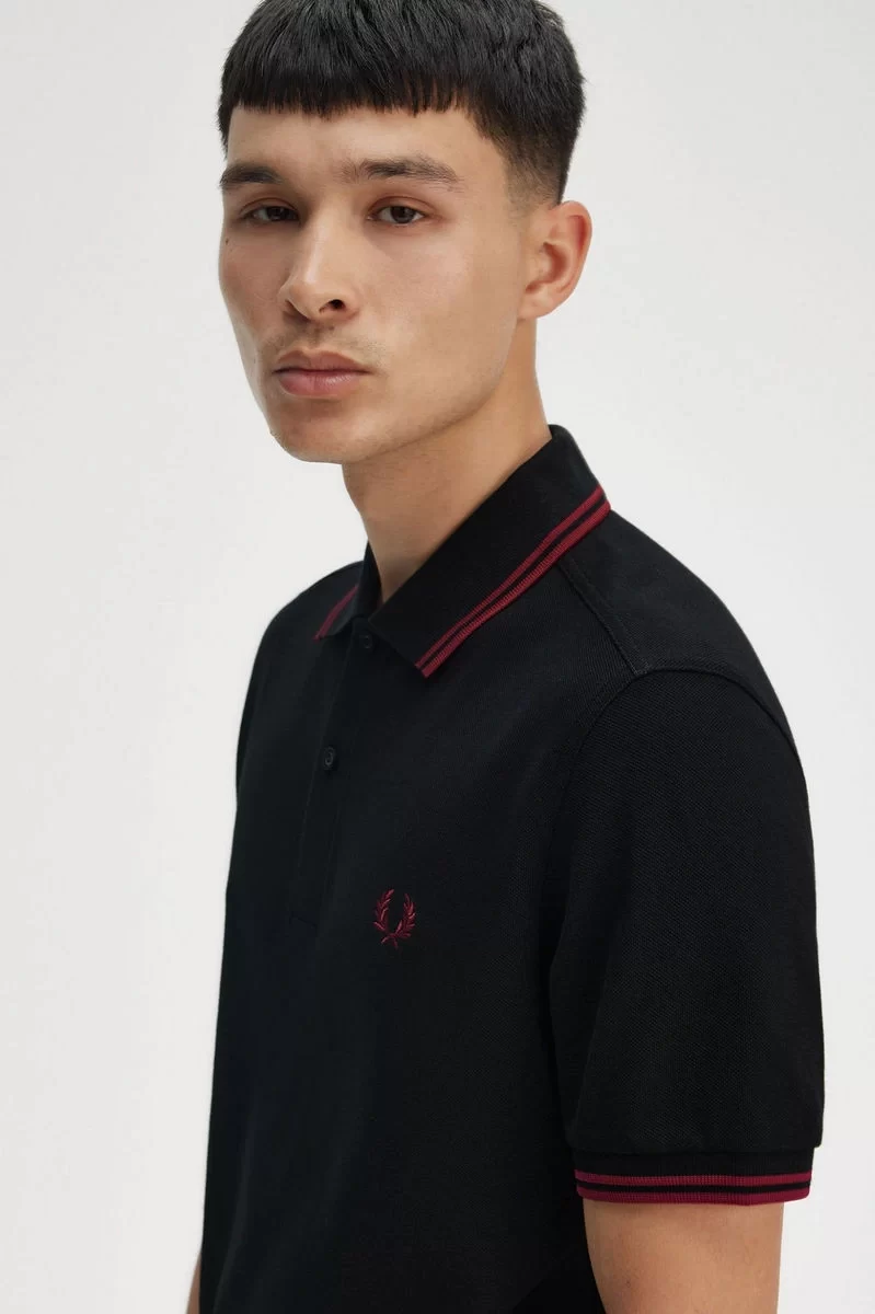 Fred Perry Erkek Siyah Polo Yaka T-shirt M3600-Y42