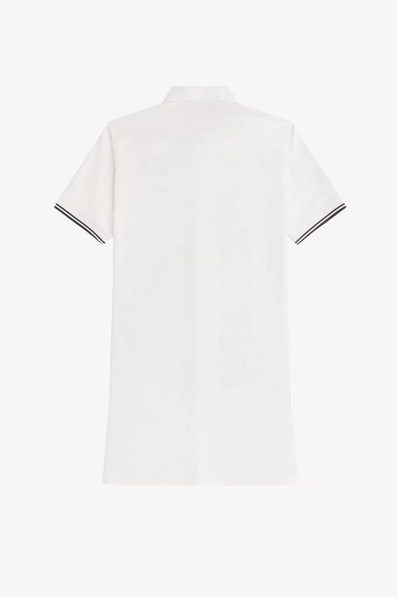 Fred Perry Kadın Beyaz Polo Yaka Gömlek Elbise