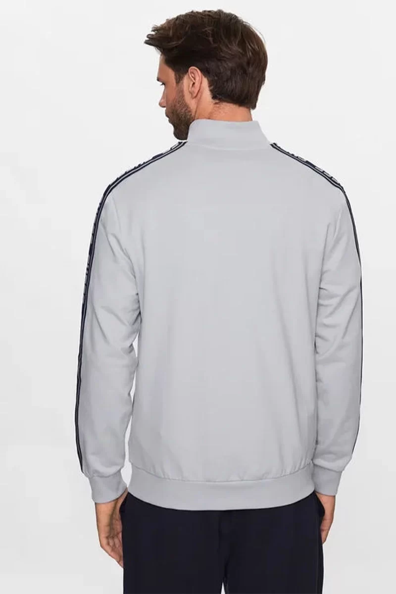 Guess Full Zıp New Arlo Sweatshırt Erkek Gri Eşofman Üstü Z2YQ12K6ZS1-G855