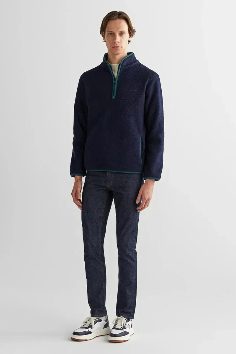 Gant Erkek Regular Fit Yarım  Fermuarlı Sweatshirt