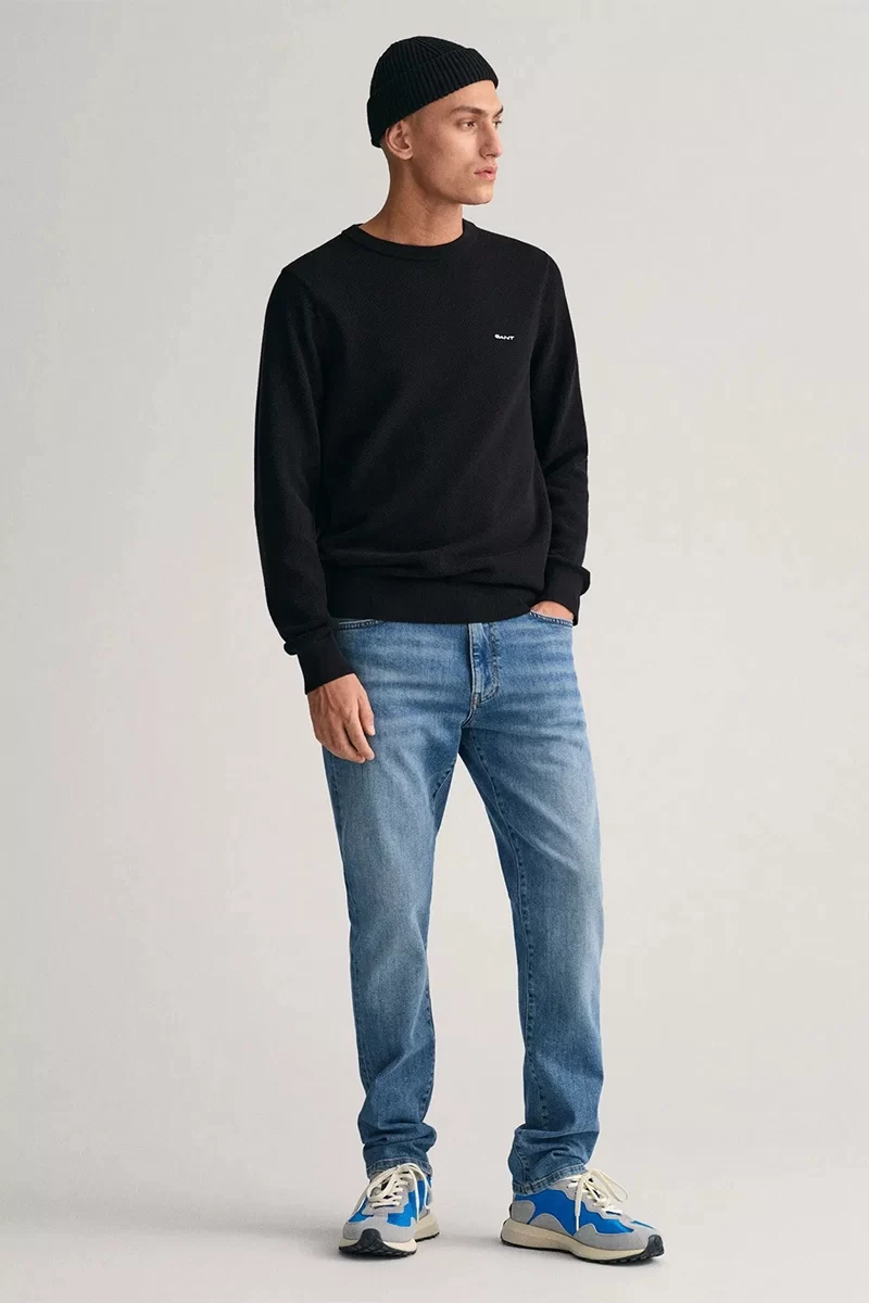 Gant Erkek Siyah Regular Fit Kazak