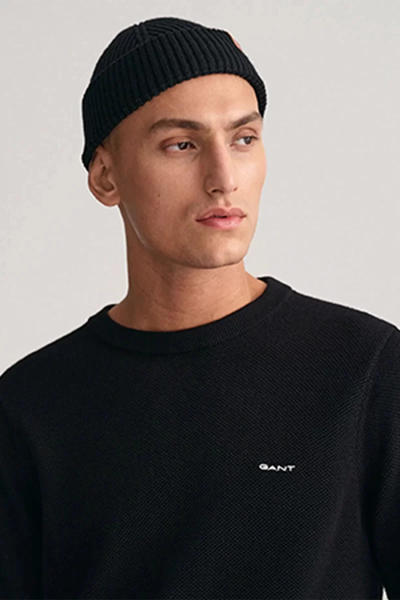 Gant Erkek Siyah Regular Fit Kazak