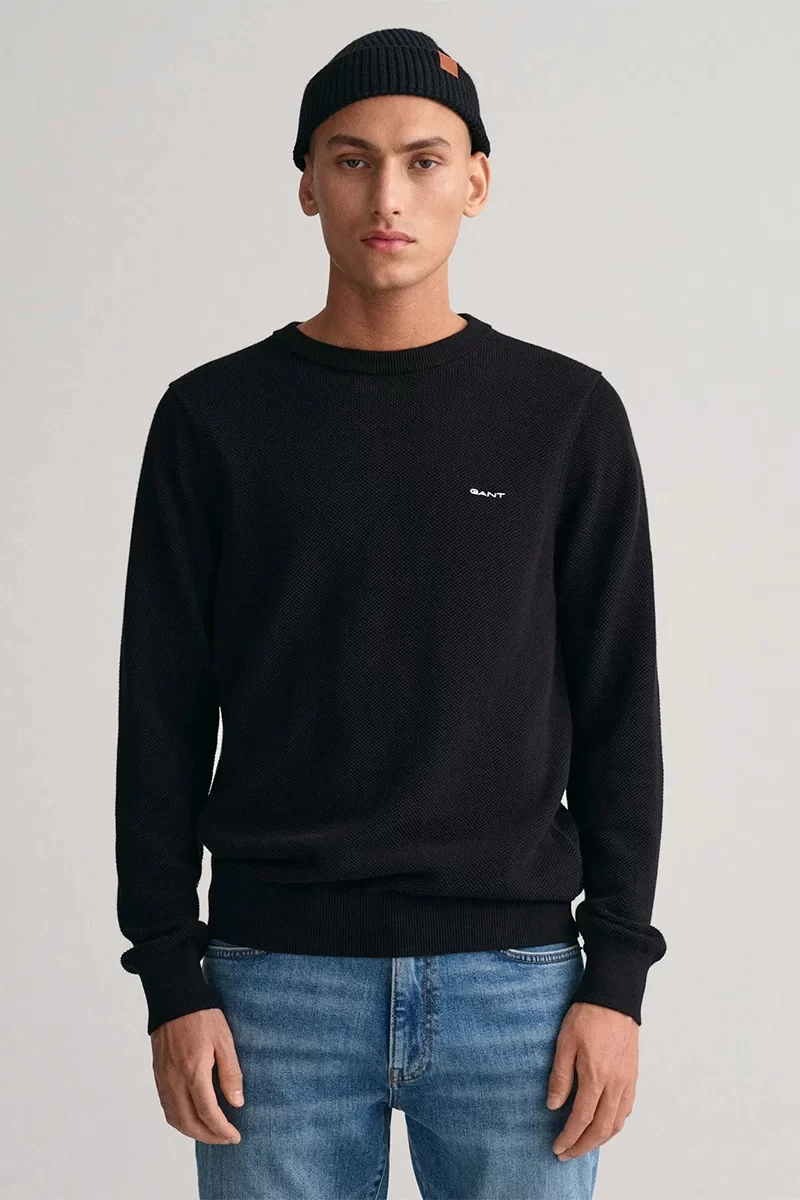 Gant Erkek Siyah Regular Fit Kazak