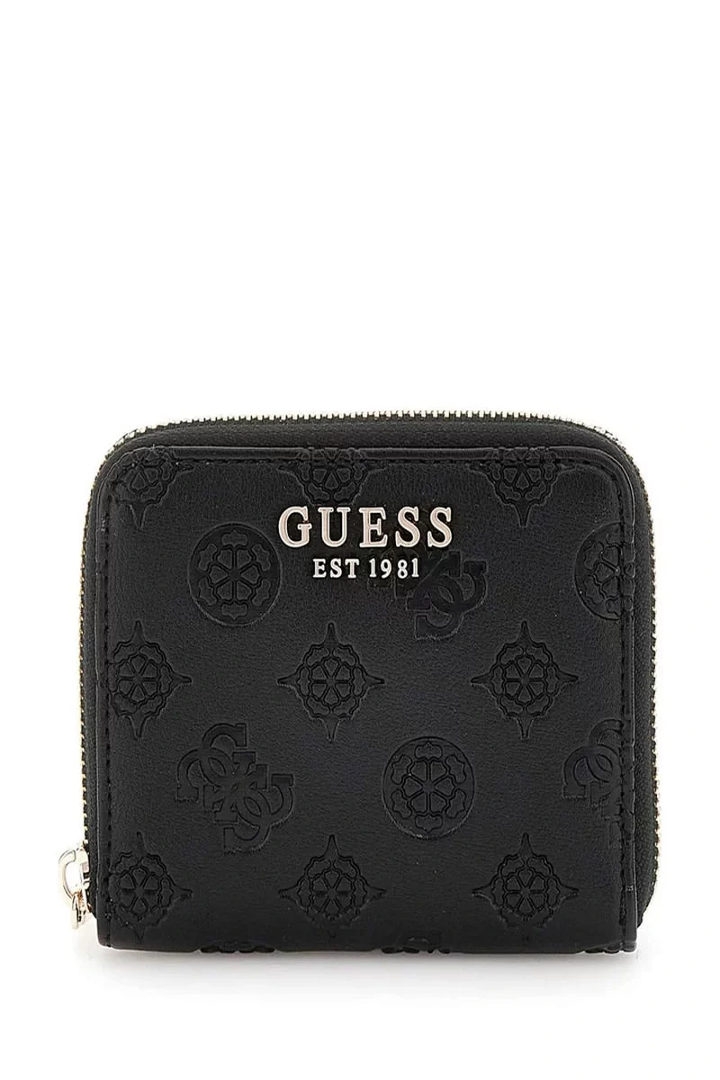 Guess Gerty Slg Small Zıp Around Kadın Siyah Cüzdan SWPD9529137-BLA