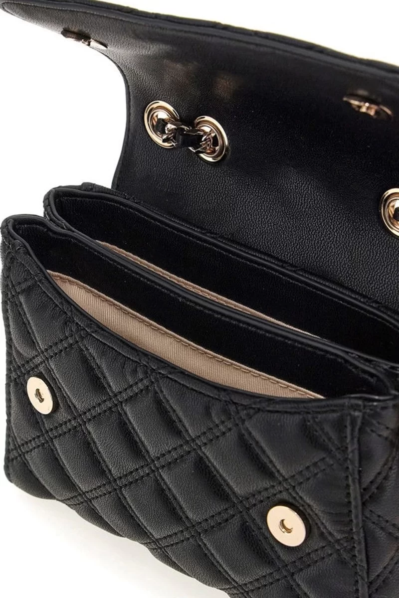Guess Gıully Mını 2 Comp Cnvrtbl Flp Kadın Siyah Mini Çanta HWQG8748740-BLA