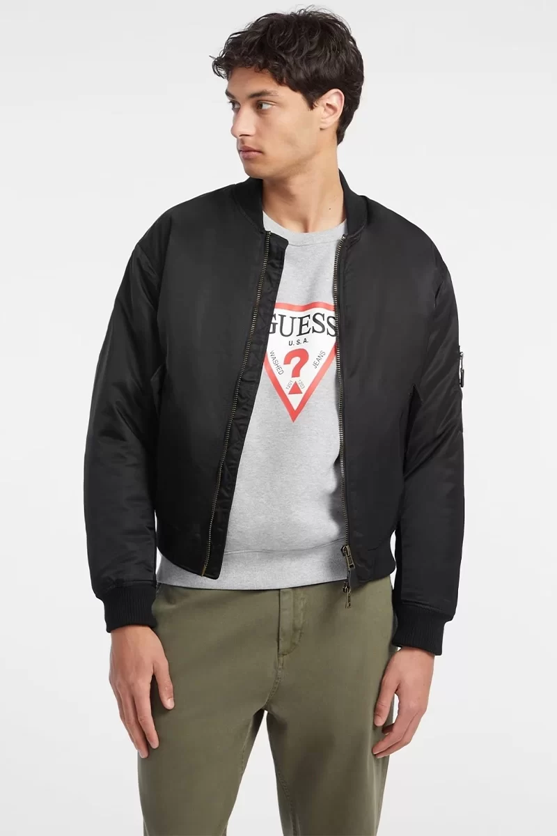 Guess jeans Gj Bomber Jkt Erkek Siyah Ceket M4YL01WG932-JBLK