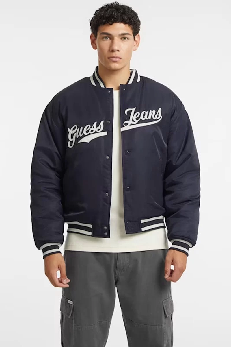 Guess jeans Gj Bomber Wıth Patch Erkek Lacivert Ceket M4BL24WG932-A71W
