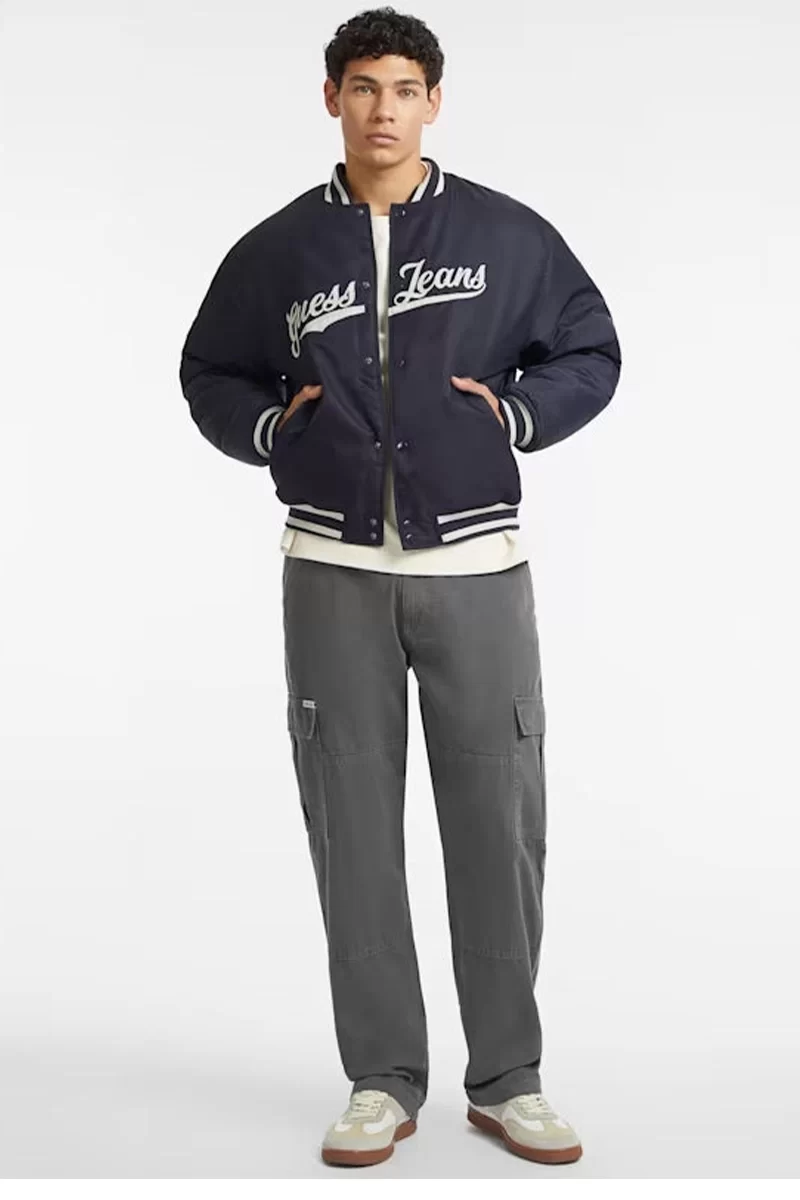 Guess jeans Gj Bomber Wıth Patch Erkek Lacivert Ceket M4BL24WG932-A71W