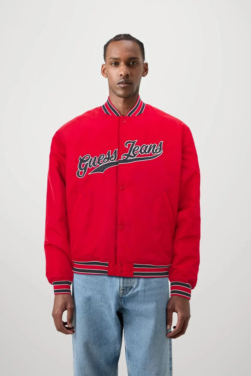 Guess jeans Gj Bomber Wıth Patch Erkek Kırmızı Mont M4BL24WG932-G585