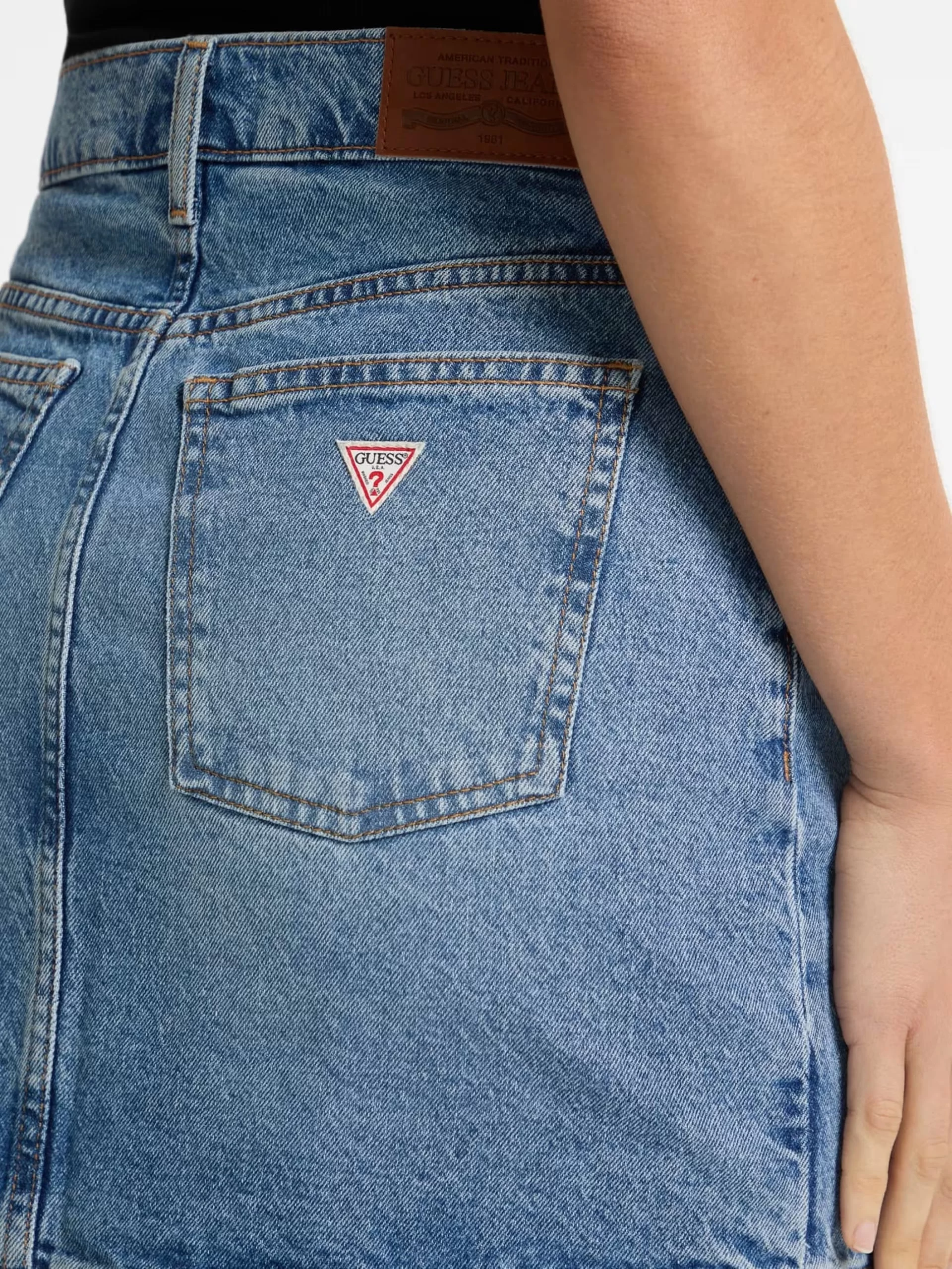 Guess jeans Gj Classıc Mını Skırt Kadın Mavi Etek W5GD0QD5M4A-GJER