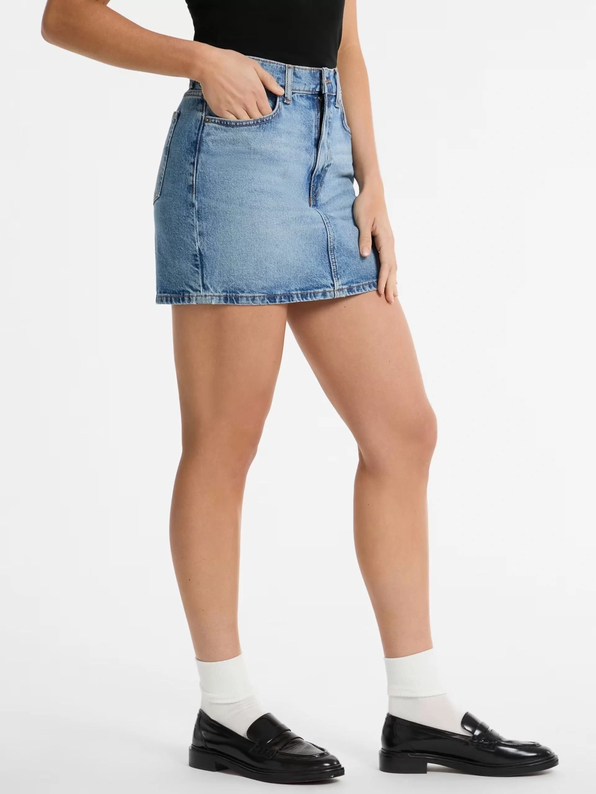 Guess jeans Gj Classıc Mını Skırt Kadın Mavi Etek W5GD0QD5M4A-GJER