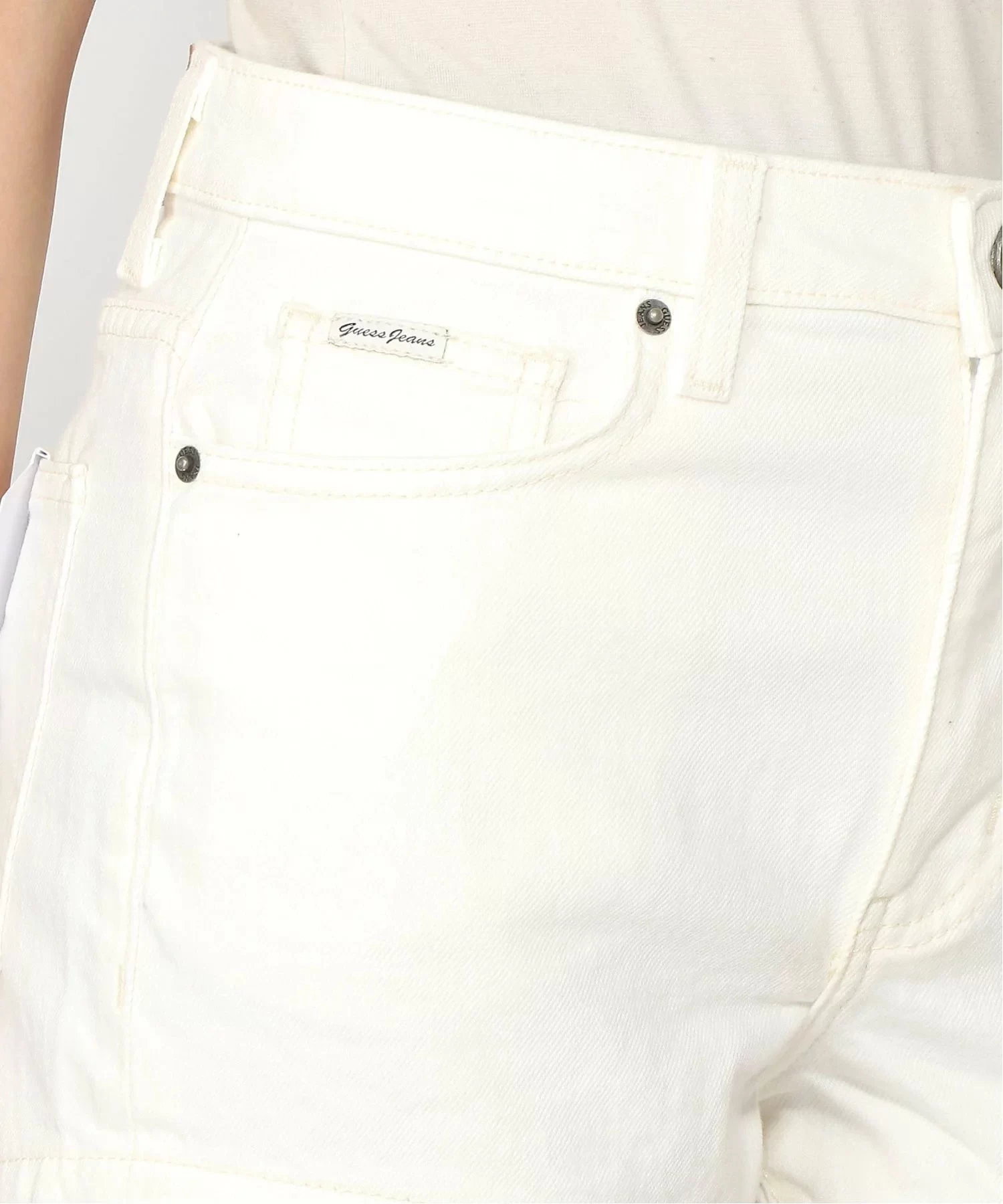 Guess jeans Gj Hıghwaıst Vıntage Short Kadın Beyaz Şort W5GD0YD5M62-GJWI
