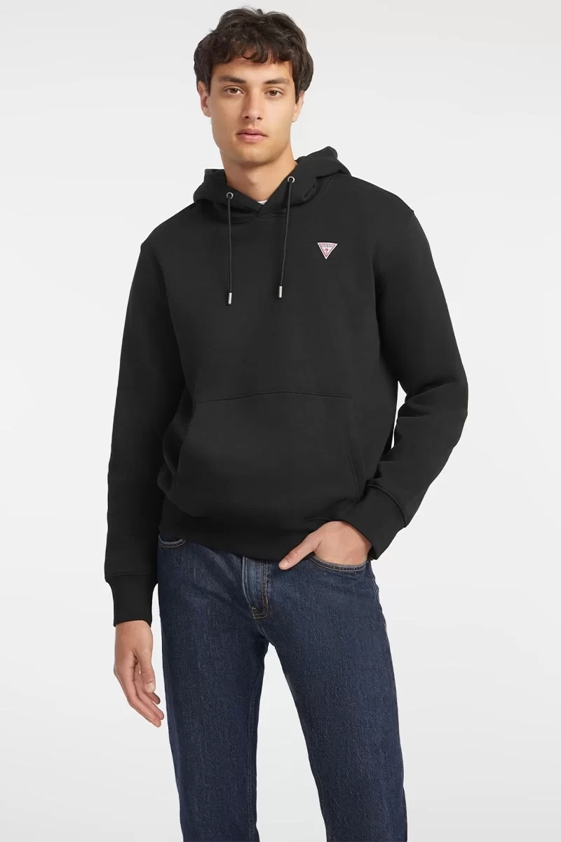 Guess jeans Gj Hood Slım Mını Trıang Sweat Erkek Siyah Sweatshirt M4YQ22K9V31-JBLK