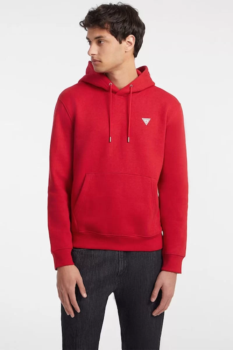 Guess jeans Gj Hood Slım Mını Trıang Sweat Erkek Bordo Sweatshirt M4YQ22K9V31-G5M3