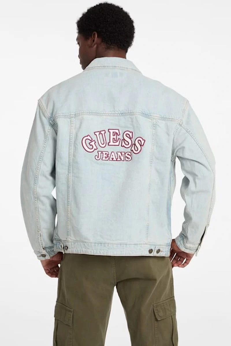 Guess jeans Gj Mens Oversıze Trucker Jacke Erkek Mavi Ceket M4BN38D5DO1-GAL1