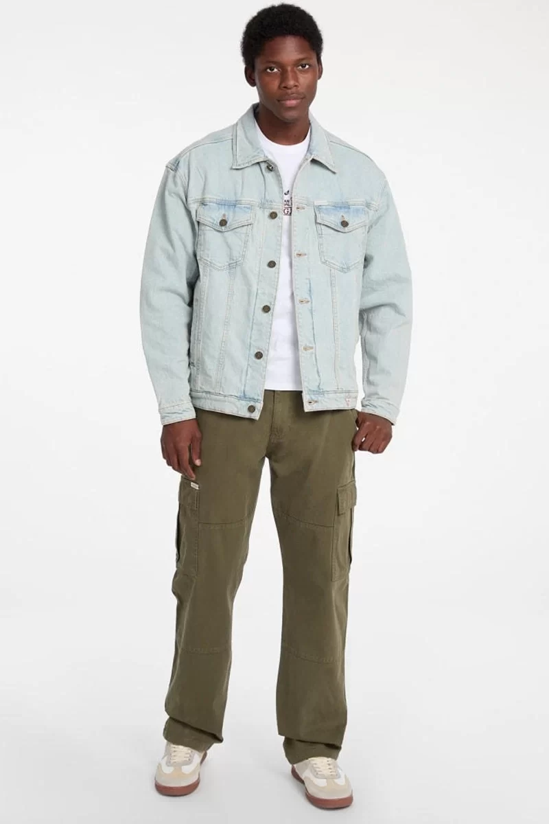 Guess jeans Gj Mens Oversıze Trucker Jacke Erkek Mavi Ceket M4BN38D5DO1-GAL1