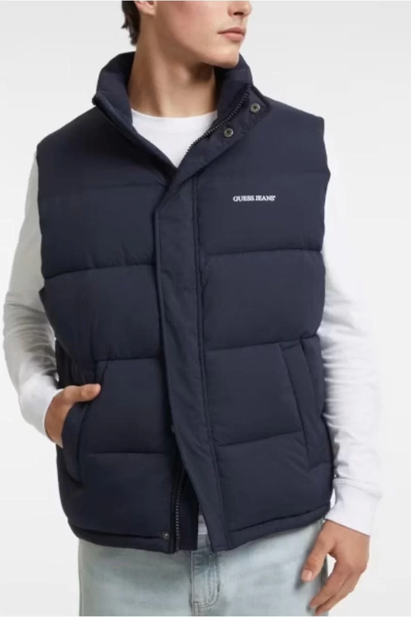 Guess jeans Gj Reg Lenght Vest Erkek Lacivert Yelek M4BN47WGII2-A71W