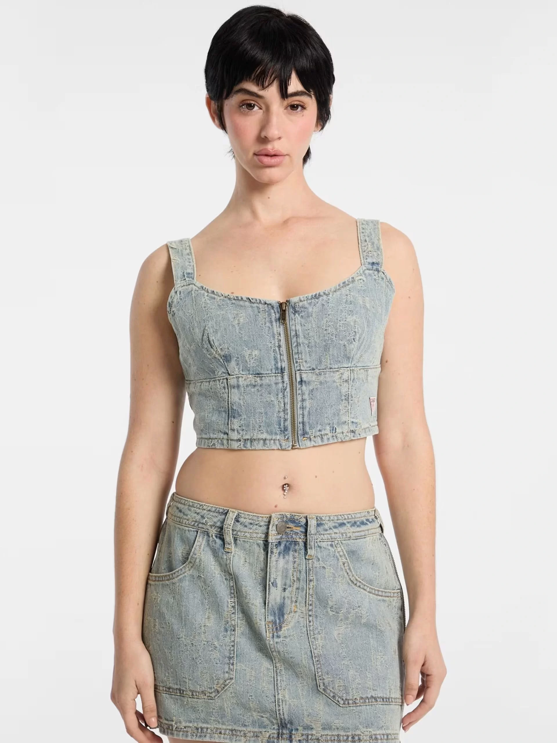 Guess Go Zıp Bustıer Kadın Mavi Büstiyer W5GG25D5OTA-GDSR
