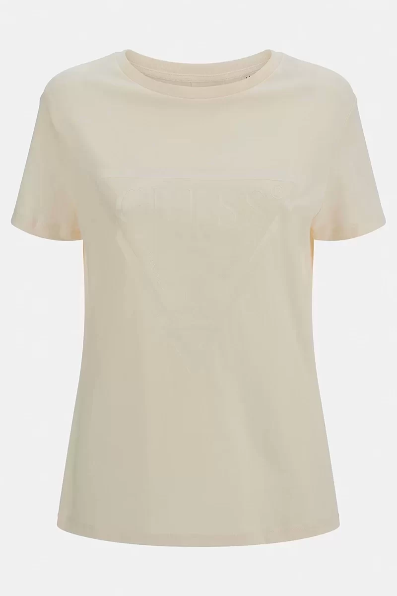 Guess Adele Ss Cn Tee Kadın Krem T-Shirt V2YI07K8HM0-G6K5