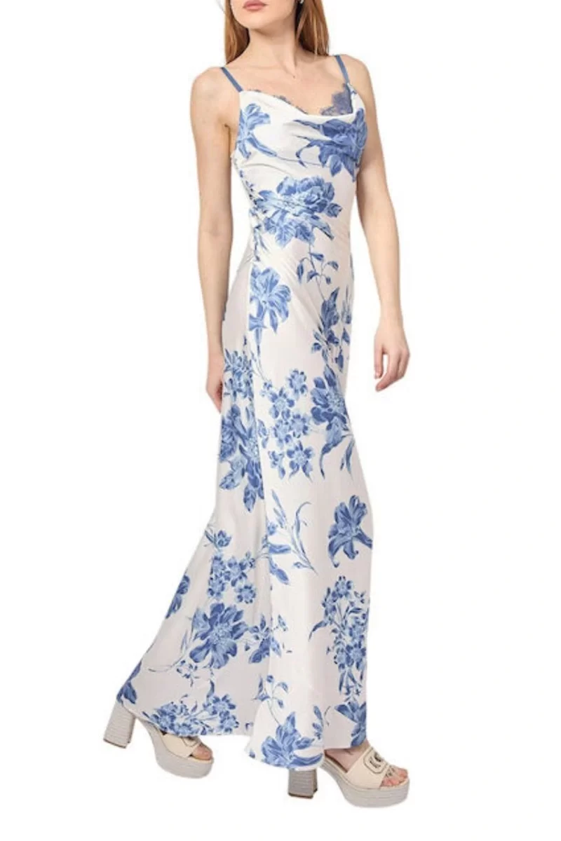 Guess Adle Lace Necklıne Long Dress Kadın Çok Renkli Elbise W5GK10WF1T2-P7WQ
