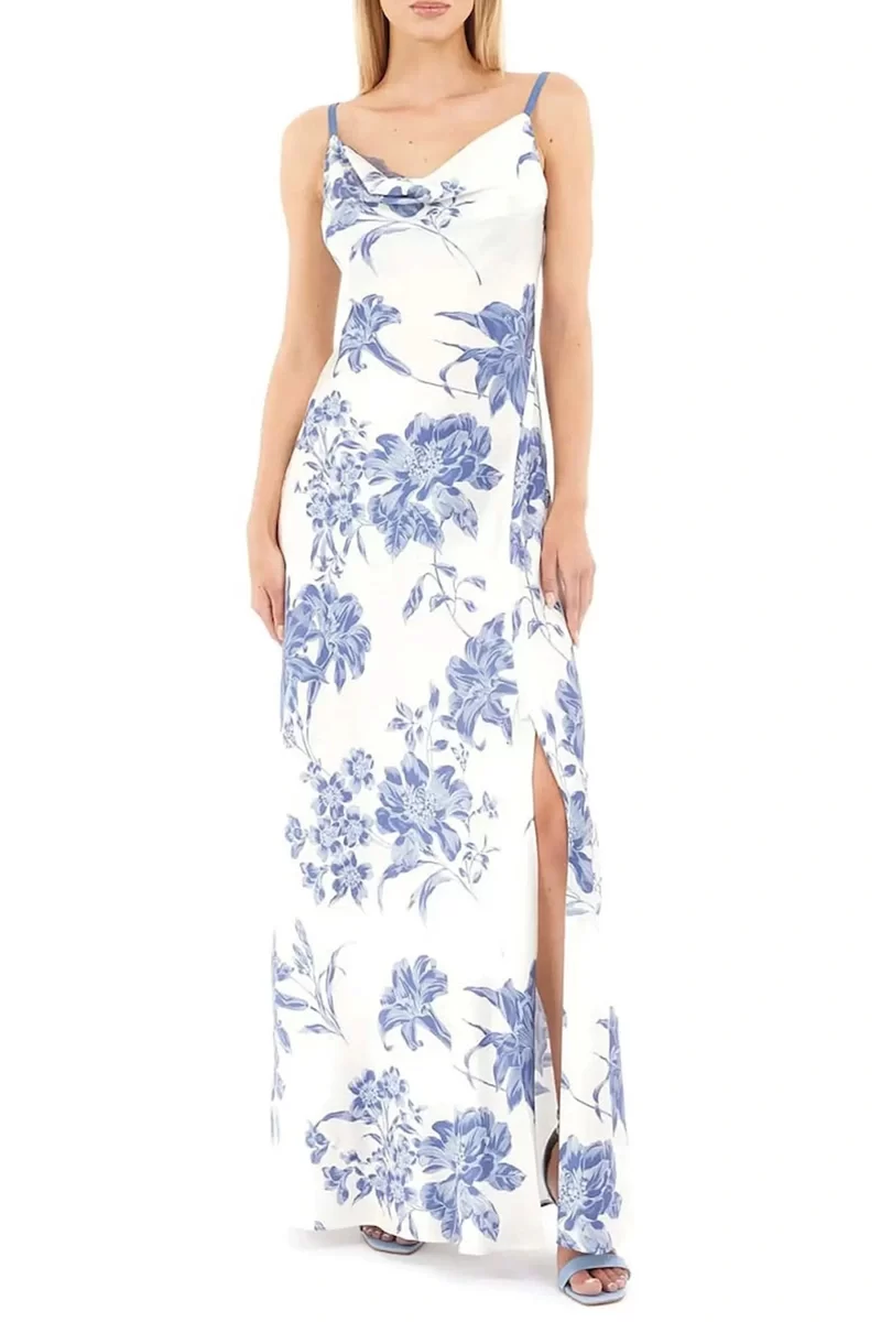 Guess Adle Lace Necklıne Long Dress Kadın Çok Renkli Elbise W5GK10WF1T2-P7WQ