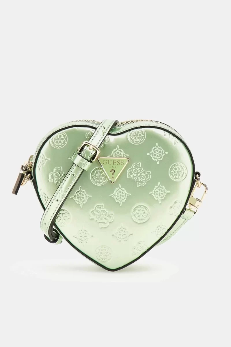 Guess Arnela Mını Heart Bag Kadın Yeşil Mini Çanta HWTG9496770-CAD