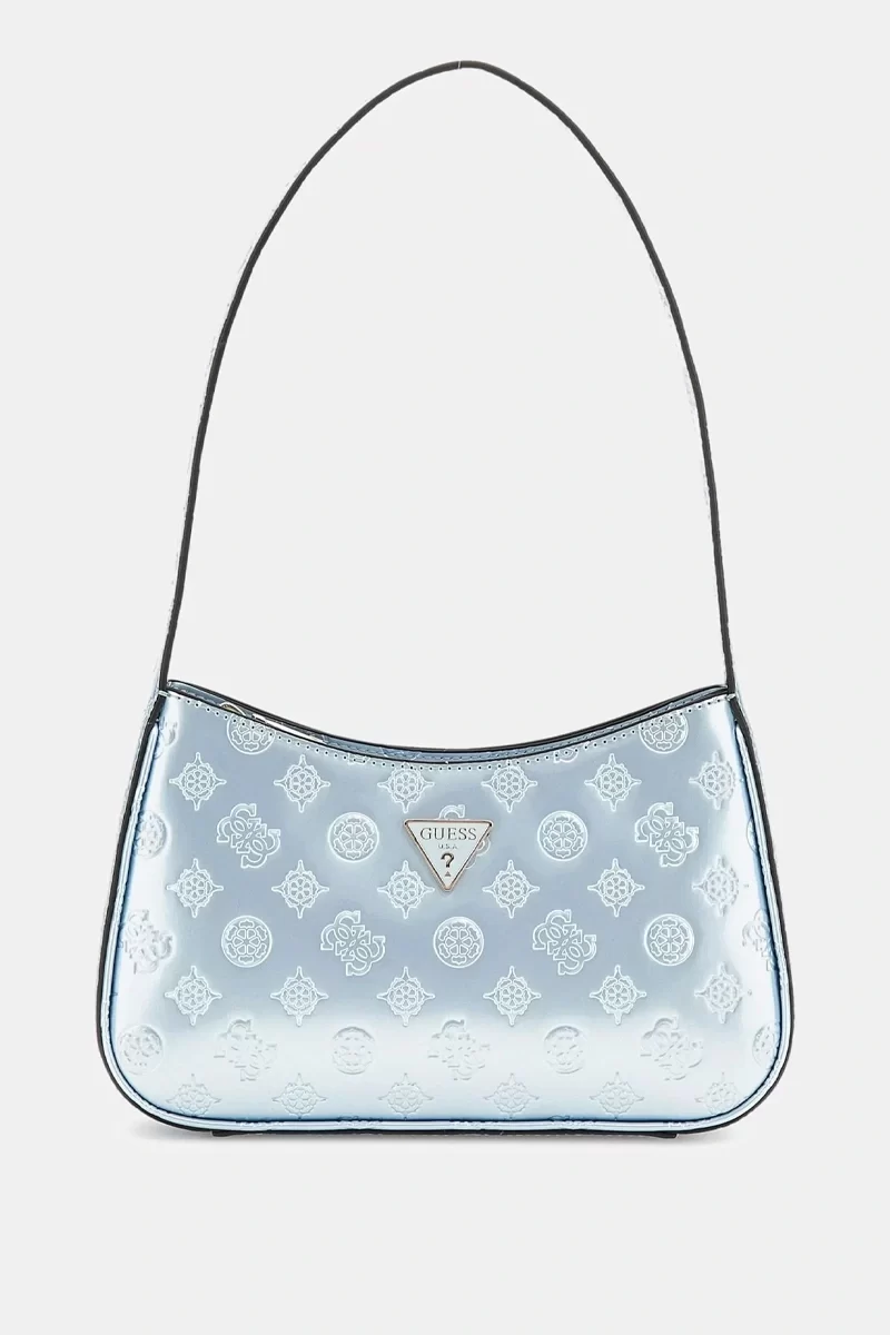 Guess Arnela Top Zıp Shoulder Bag Kadın Mavi Omuz Çantası HWTG9496170-PBO
