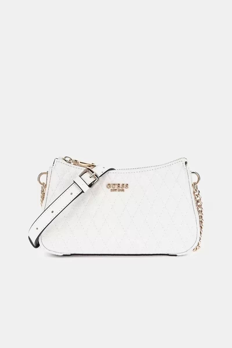 Guess Betula Mını Crossbody Top Zıp Kadın Beyaz Mini Çanta HWGG9626720-WHI