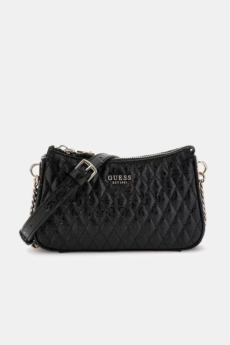 Guess Betula Mını Crossbody Top Zıp Kadın Siyah Mini Çanta HWGG9626720-BLA