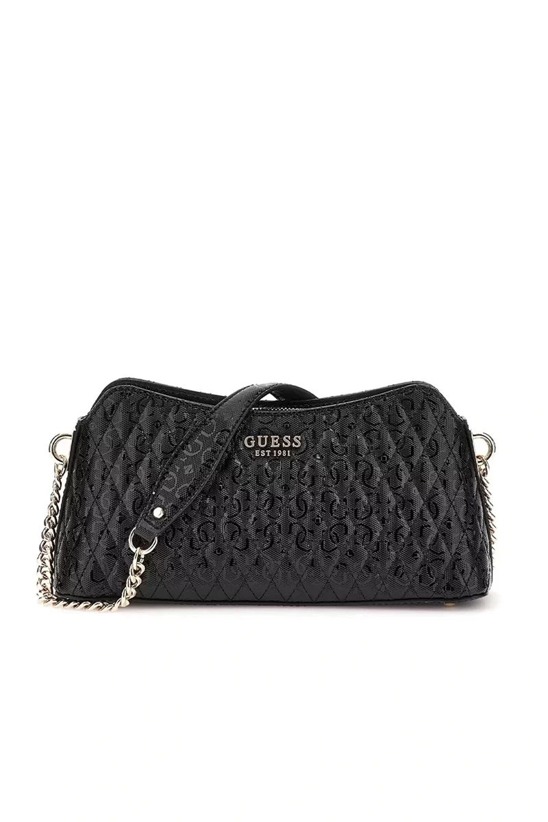Guess Betula Top Zıp Shoulder Bag Kadın Siyah Omuz Çantası HWGG9626170-BLA