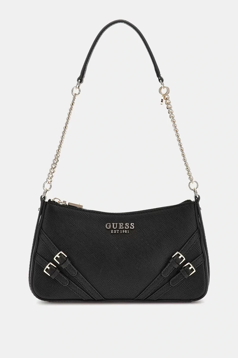 Guess Bramına Top Zıp Shoulder Kadın Siyah Omuz Çantası HWZG9636180-BLA