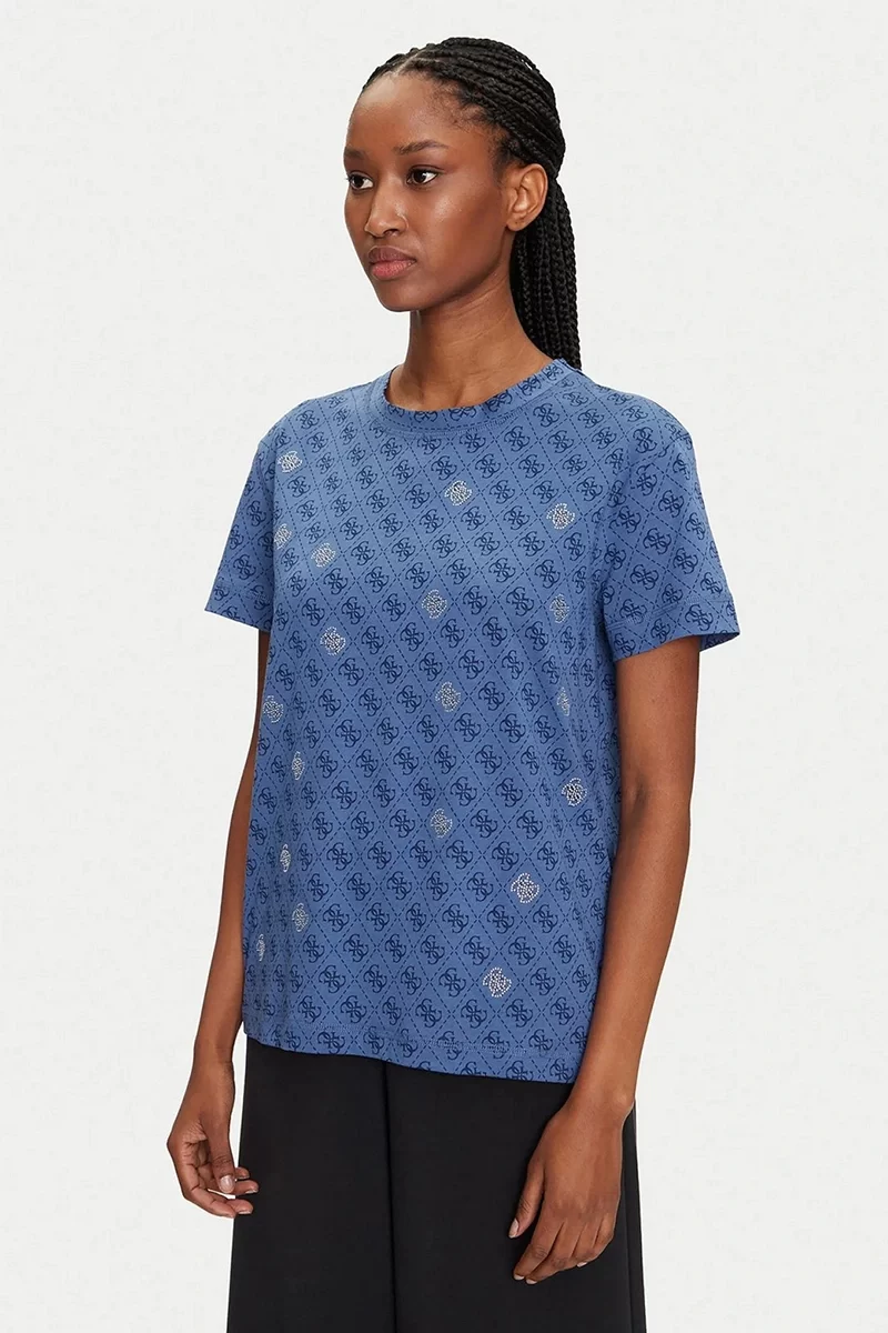 Guess Chrysanta Cn T-Shırt Kadın Lacivert T-Shirt V5GI16I3Z14-P7XA