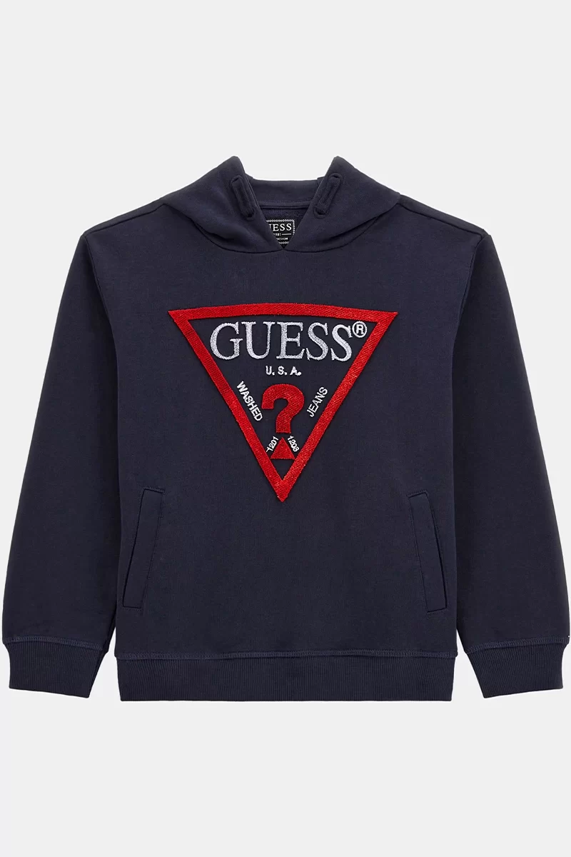 Guess Erkek Lacivert Üçgen Logolu Sweatshirt