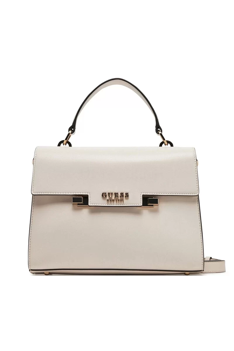 Guess Eco Aldıth Top Handle Flap Kadın Ekru El Çantası HWEVG964120-BON