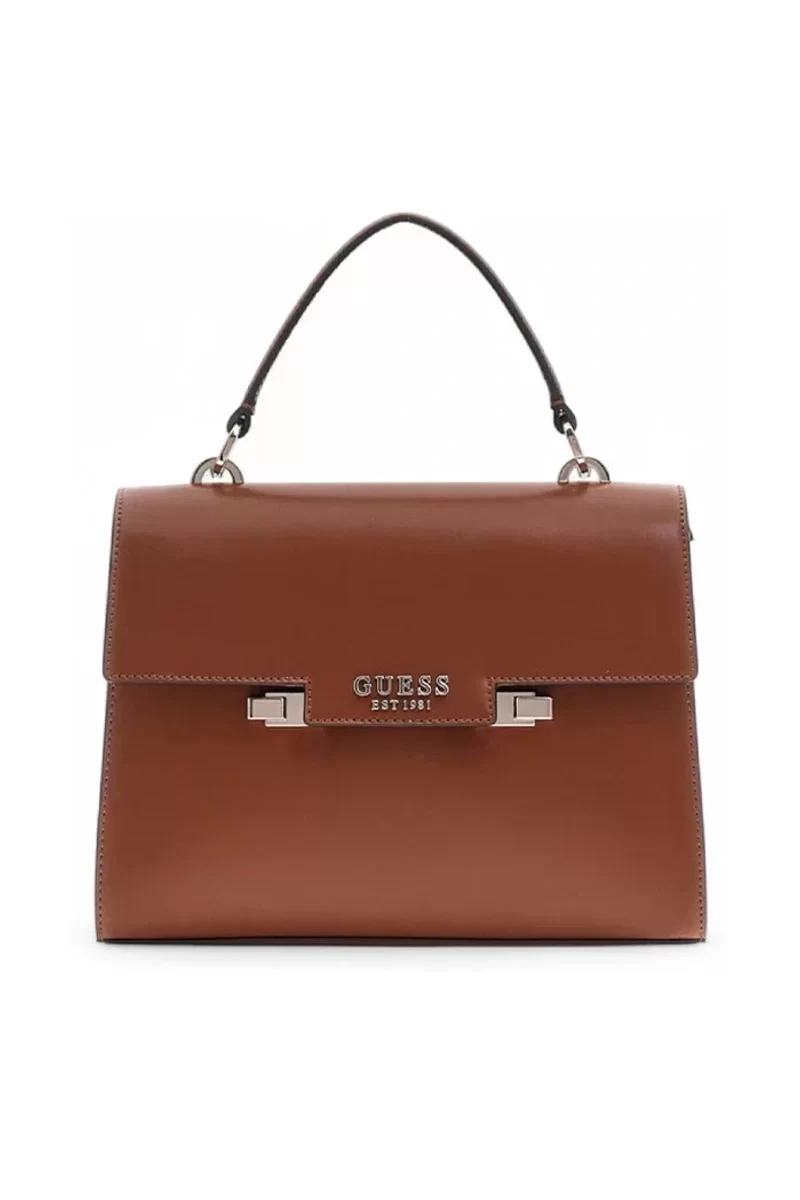 Guess Eco Aldıth Top Handle Flap Kadın Kahverengi El Çantası HWEVG964120-COG