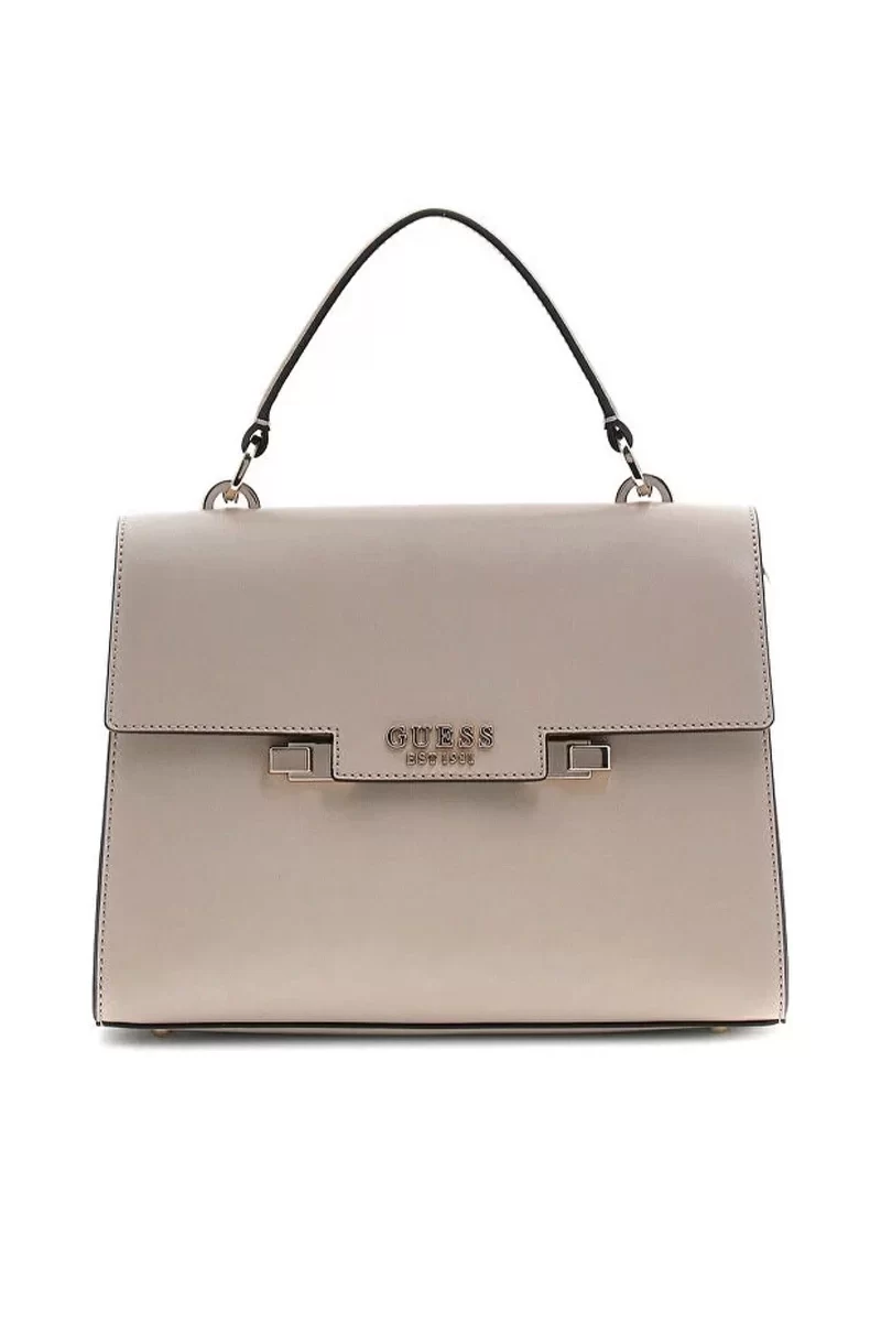 Guess Eco Aldıth Top Handle Flap Kadın Kahverengi El Çantası HWEVG964120-TAU