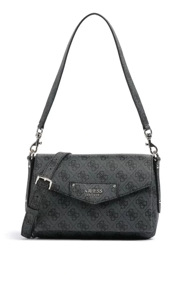 Guess Eco Brenton Flap Shoulder Bag Kadın Antrasit Omuz Çantası HWEBG839019-CLO