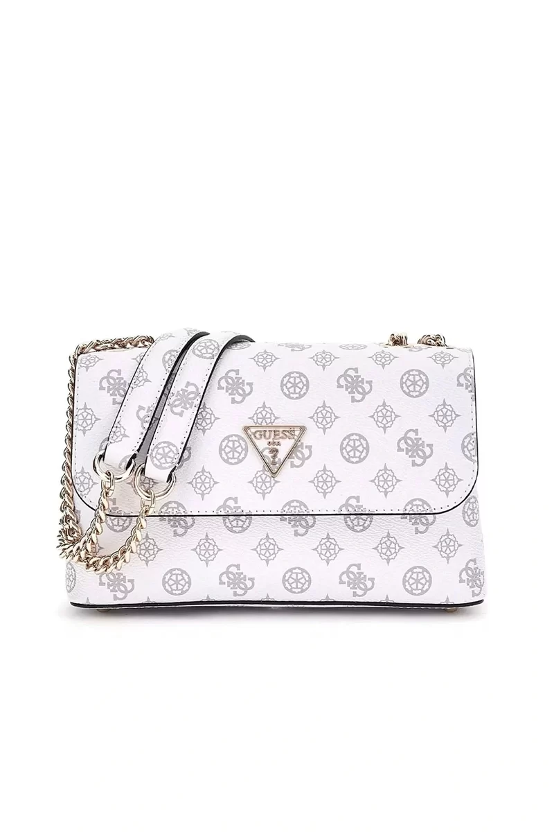 Guess Eco Erıca Cnvrtble Xbody Flap Kadın Beyaz Çapraz Çanta HWEPG951020-WLO